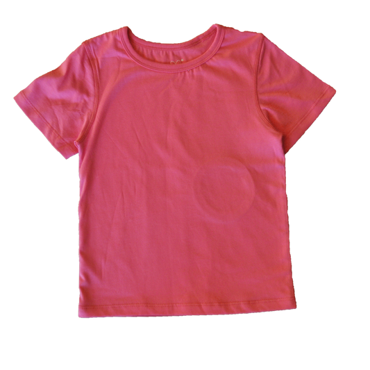 Plain Short Sleeve T Shirt (Pink)