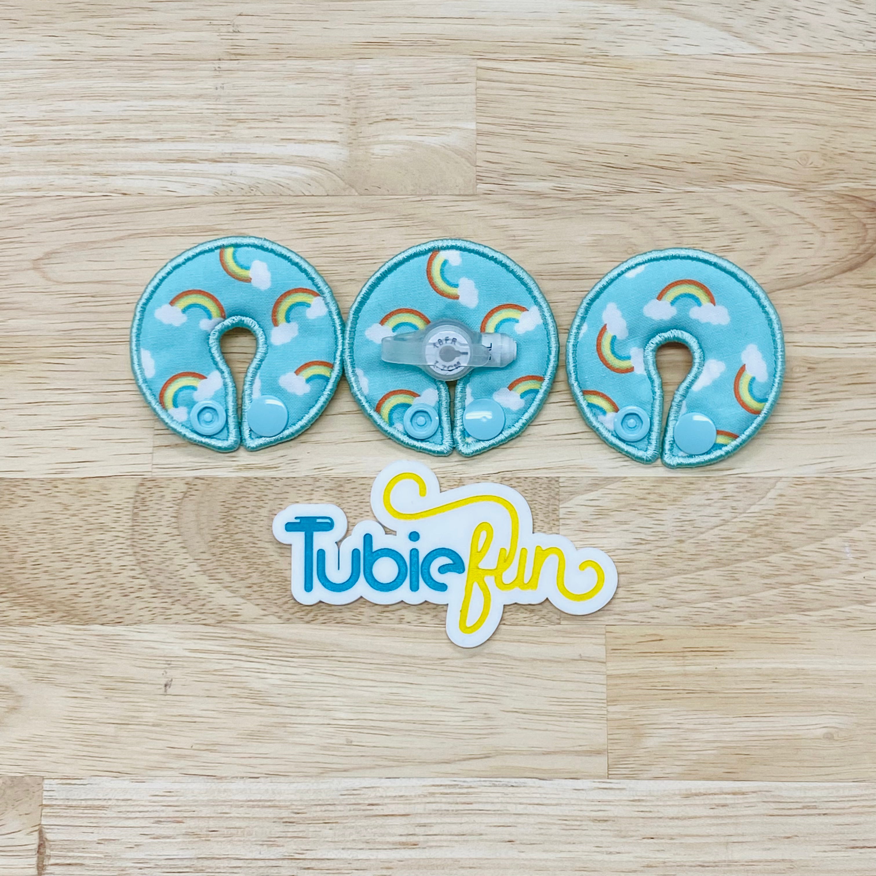 GTube Button Pad Cover Rainbows Tubie Fun