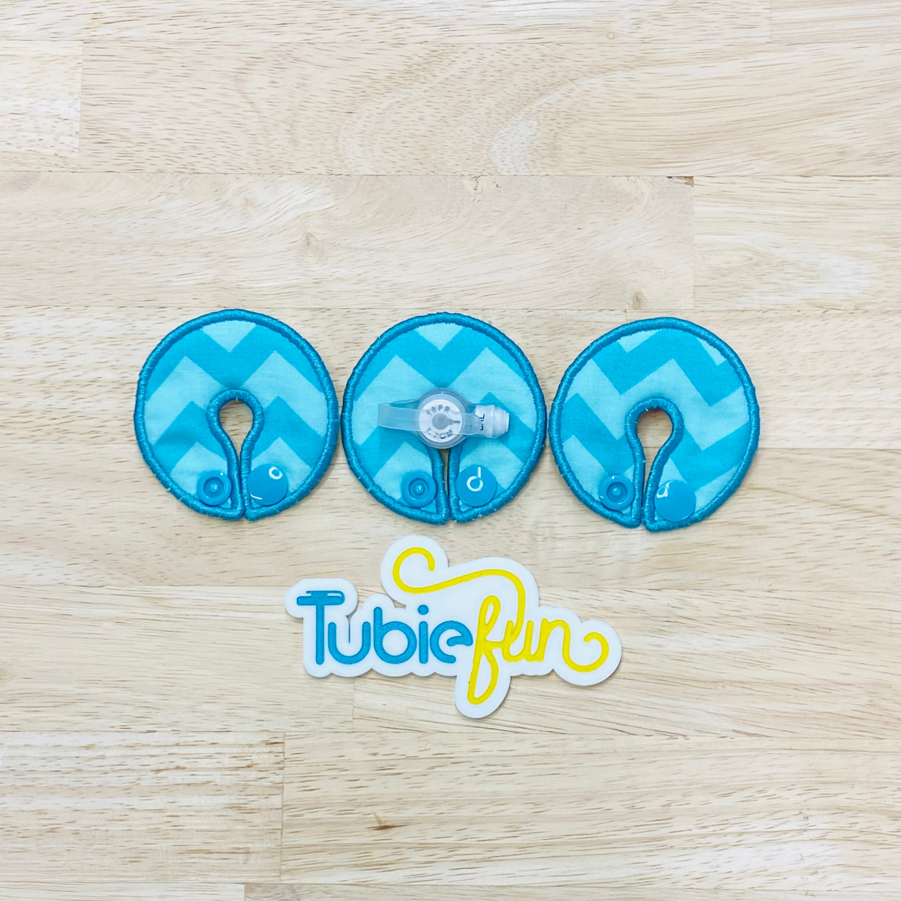 GTube Button Pad Cover Teal Chevron Tubie Fun