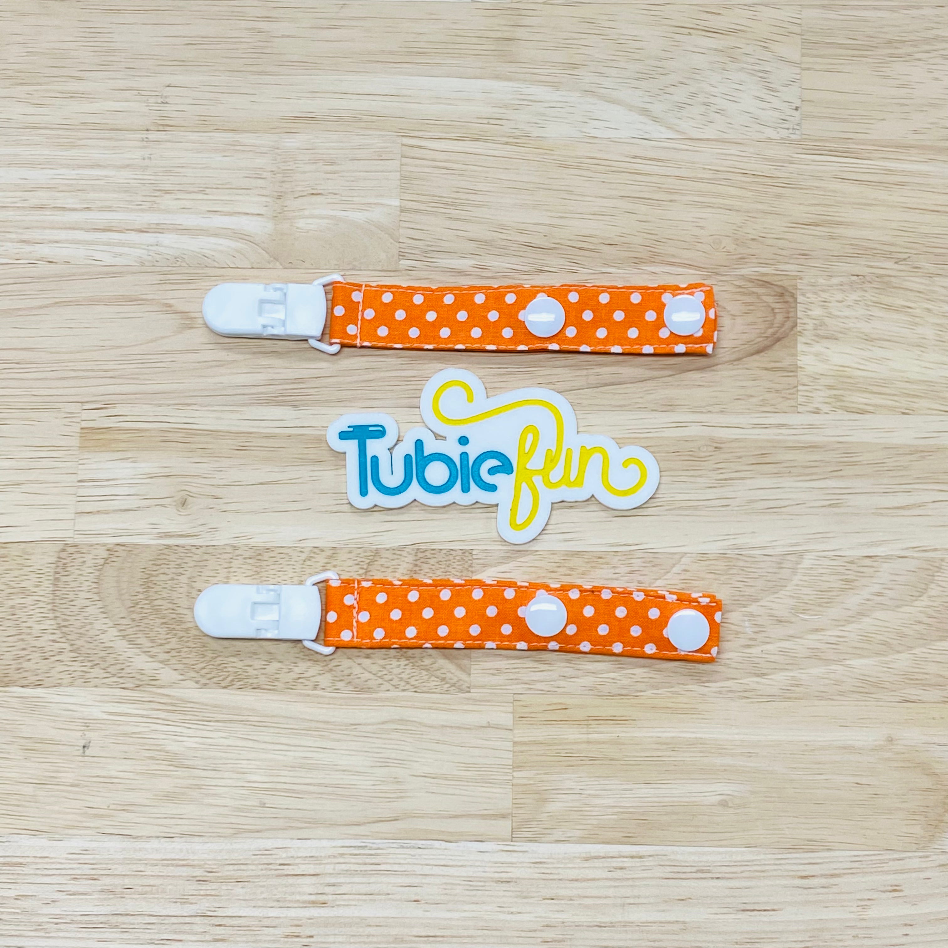 Clip Chain White Spots on Orange Tubie Fun