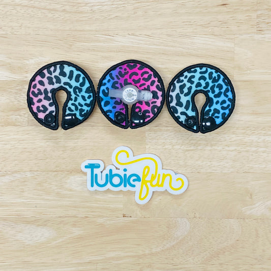 G-Tube Button Pad Cover - Multicoloured Leopard Print