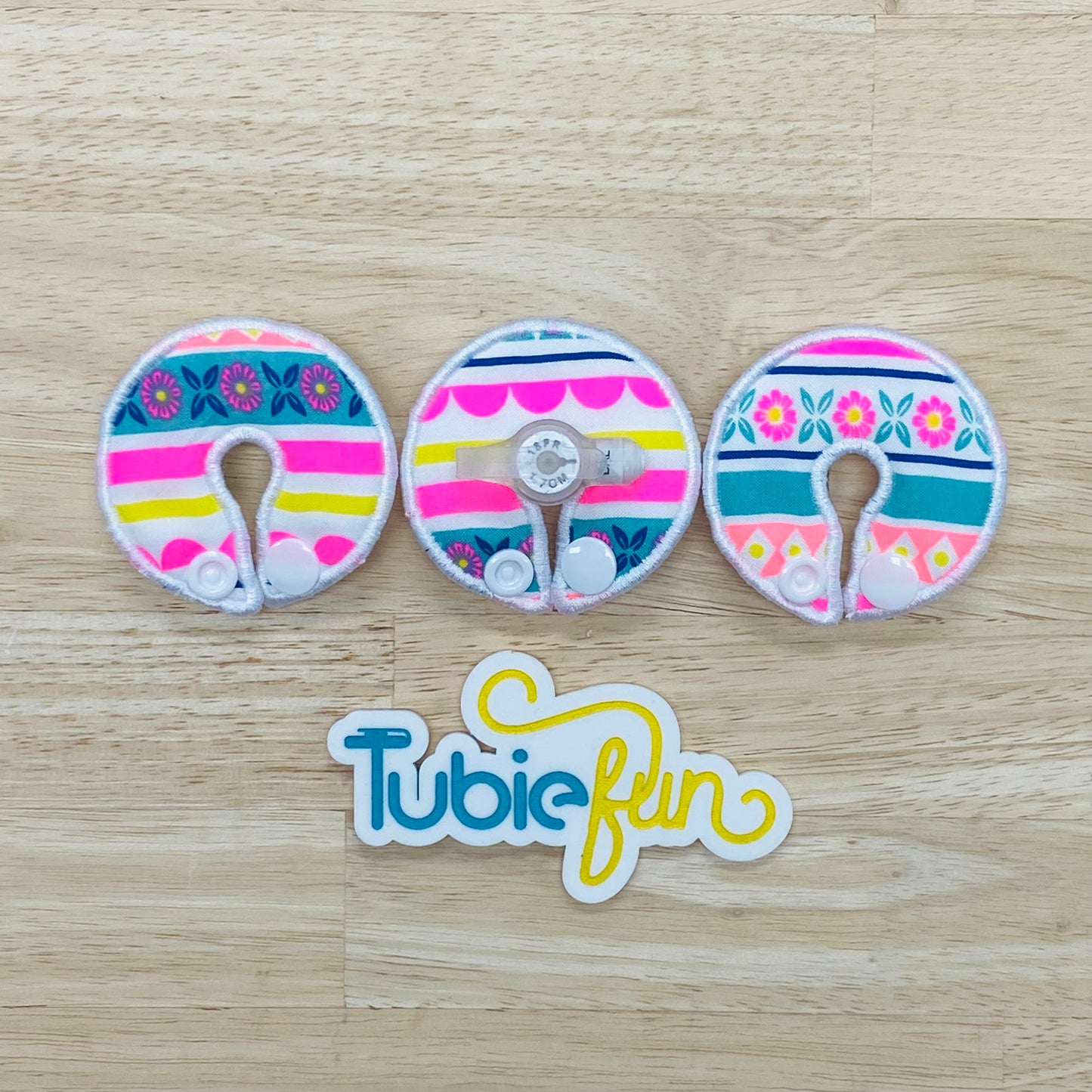 G-Tube Button Pad Cover - Bright Girl