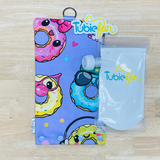 Insulated Milk Bag Suitable for Tubie Fun 500ml Reusable Pouches - Donuts