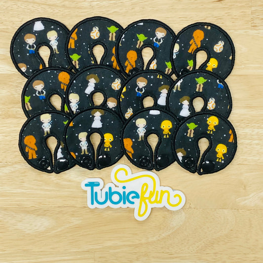 G-Tube Button Pad Cover - Rebel Characters on Black