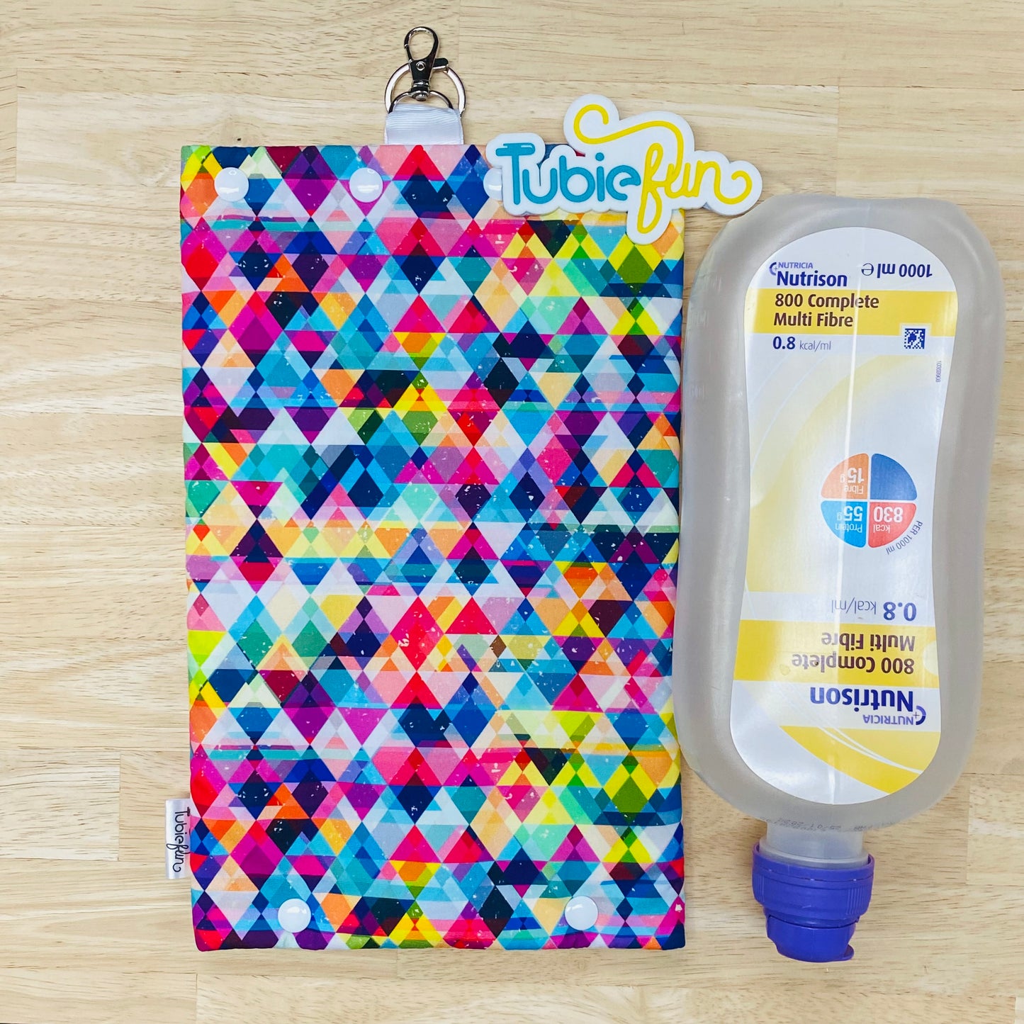 Insulated Milk Bag Suitable for 1L Flocare Bottle - Coloured Shapes
