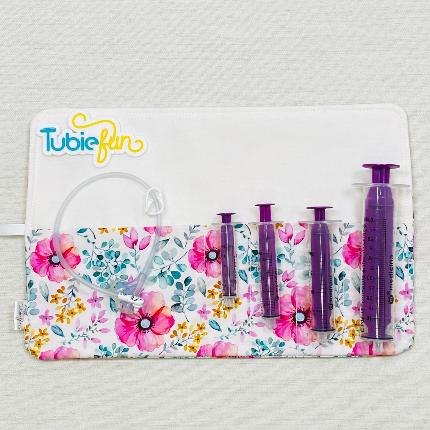 Syringe Roll - Pink Flowers