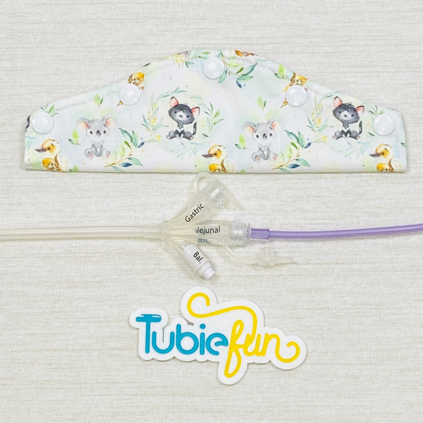 Large Feeding Tube Connection Cover - Aussie Animals