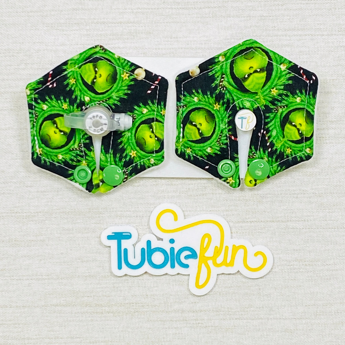 Hexagon G-Tube Button Pad Cover - Grumpy