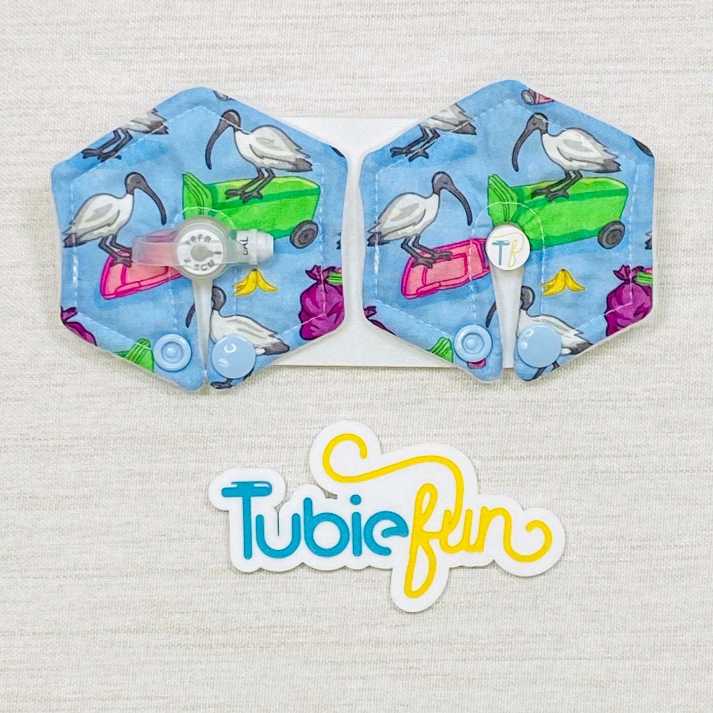 Hexagon G-Tube Button Pad Cover - Bin Chickens