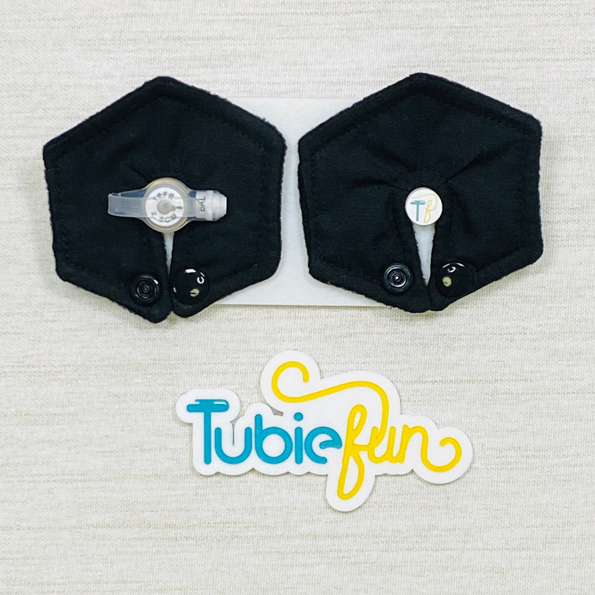 Hexagon G-Tube Button Pad Cover - Black