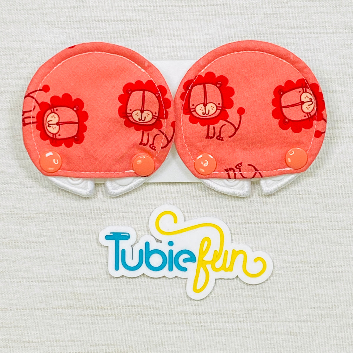 Covered Button Pad - Lions on Red