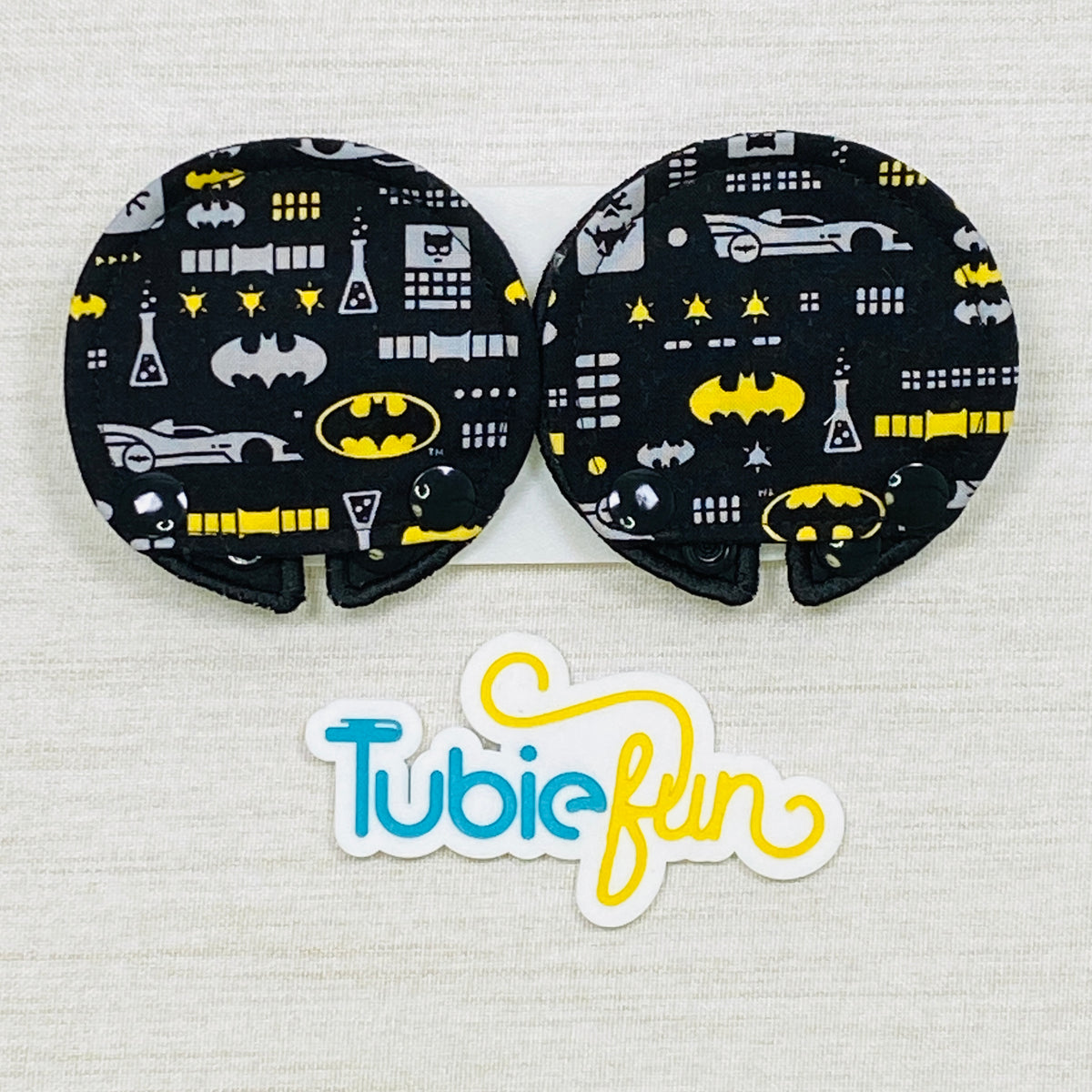 Covered Button Pad - Bat Symbols