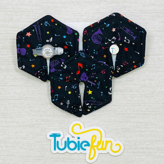 Hexagon G-Tube Button Pad Cover - Music