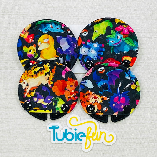 Covered Button Pad - Pocket Monsters on Black