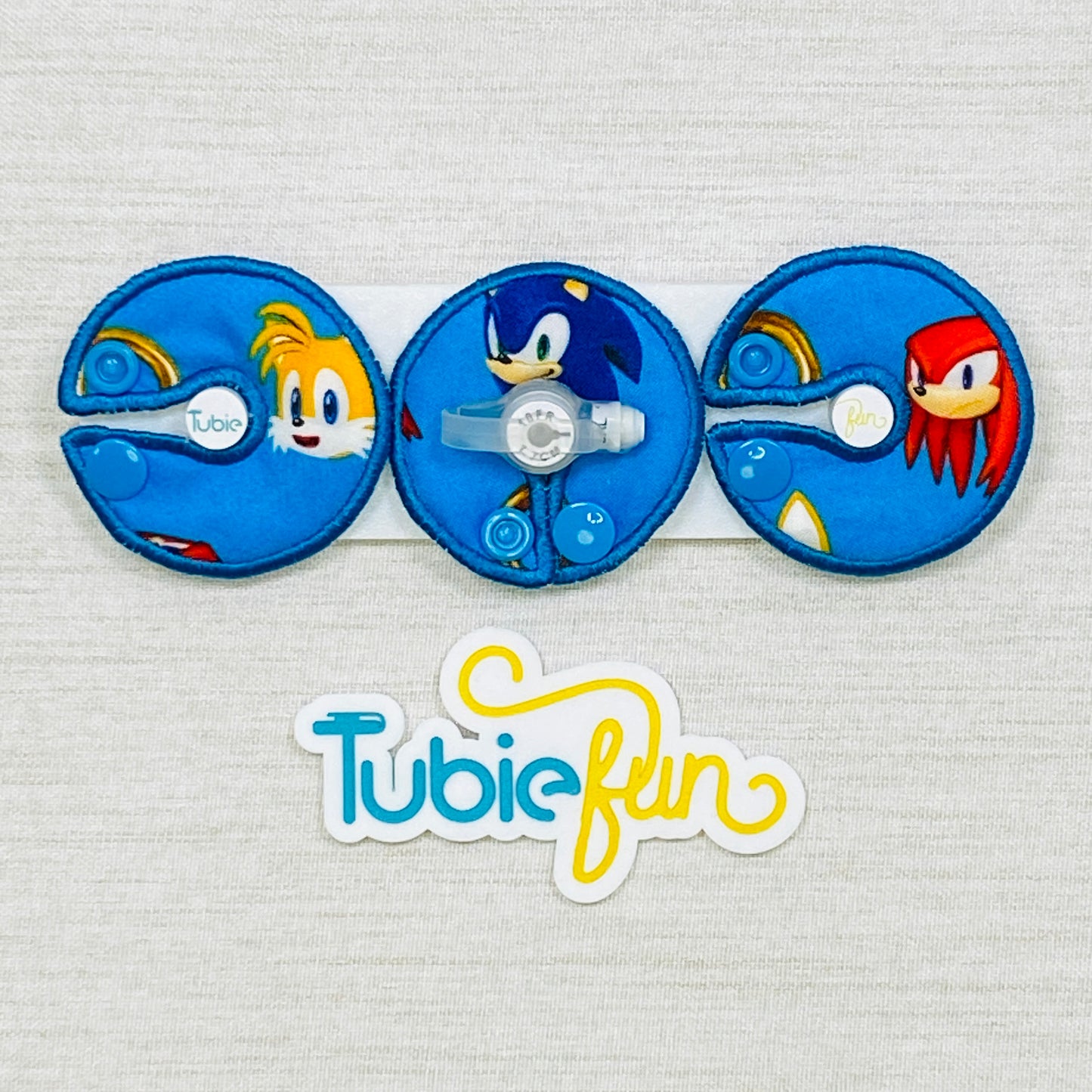 G-Tube Button Pad Cover - Hedgehog and Friends