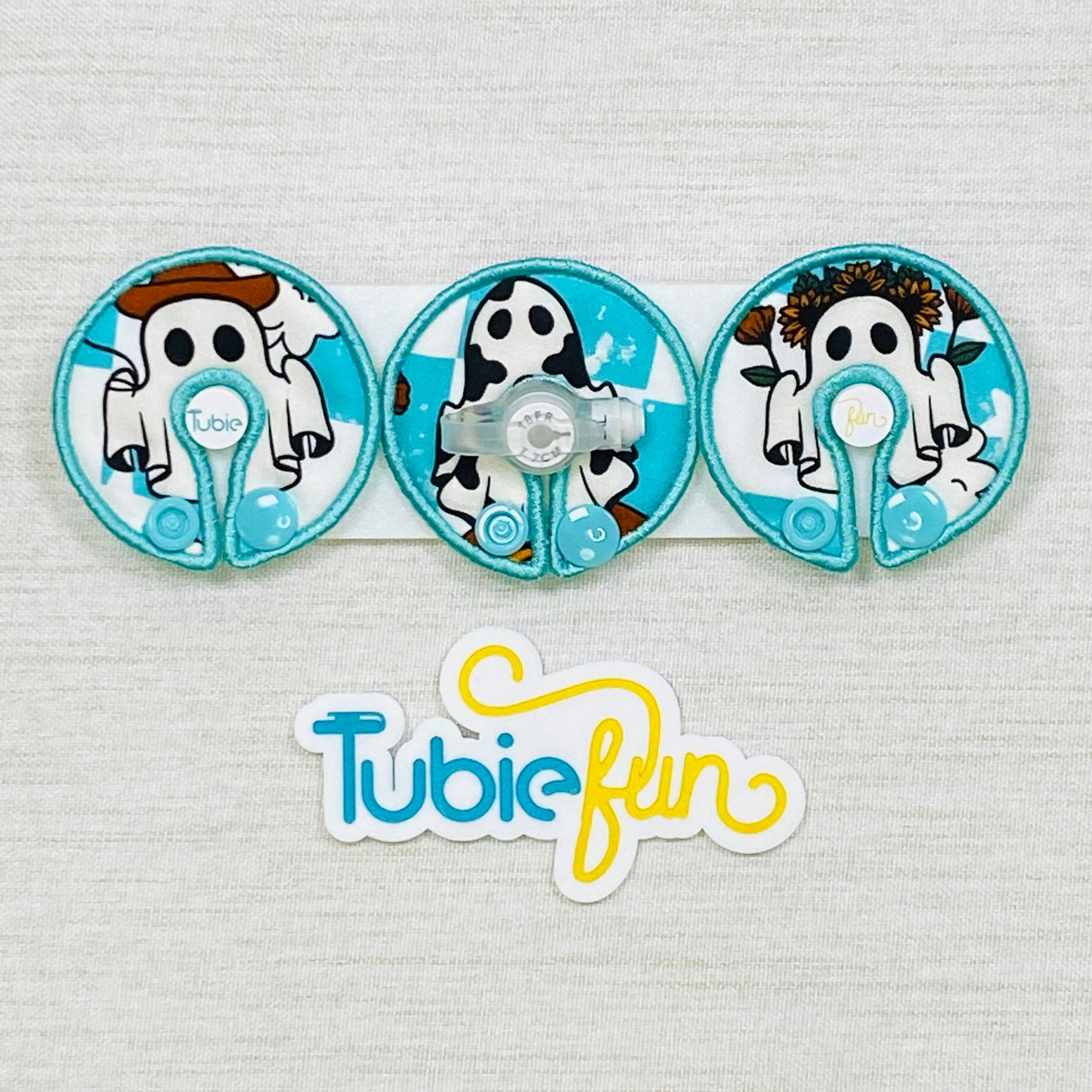 G-Tube Button Pad Cover - Ghosts