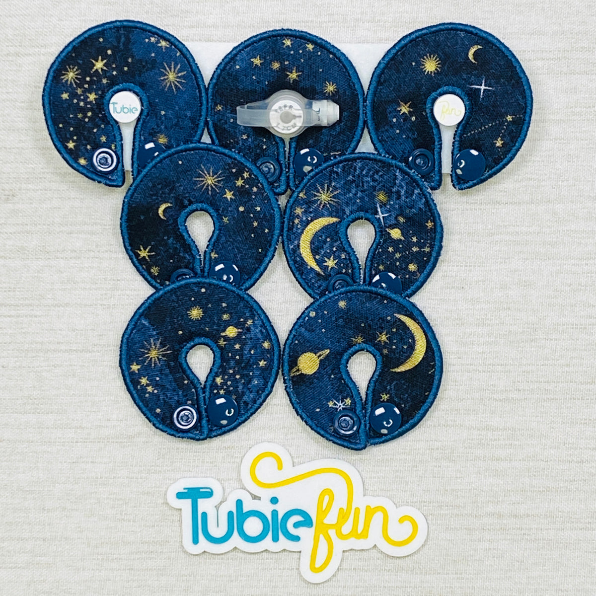 G-Tube Button Pad Cover - Gold Galaxy