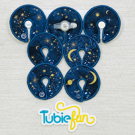 G-Tube Button Pad Cover - Gold Galaxy