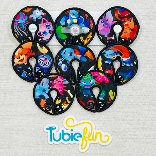 G-Tube Button Pad Cover - Pocket Monsters on Black
