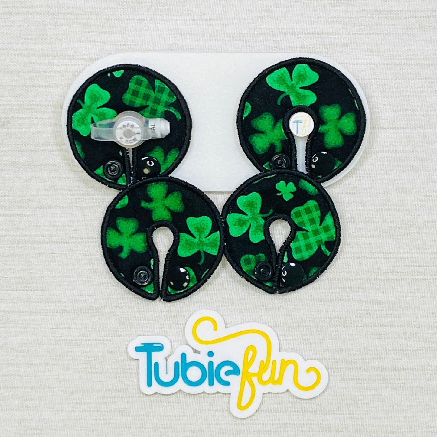 G-Tube Button Pad Cover - Shamrock