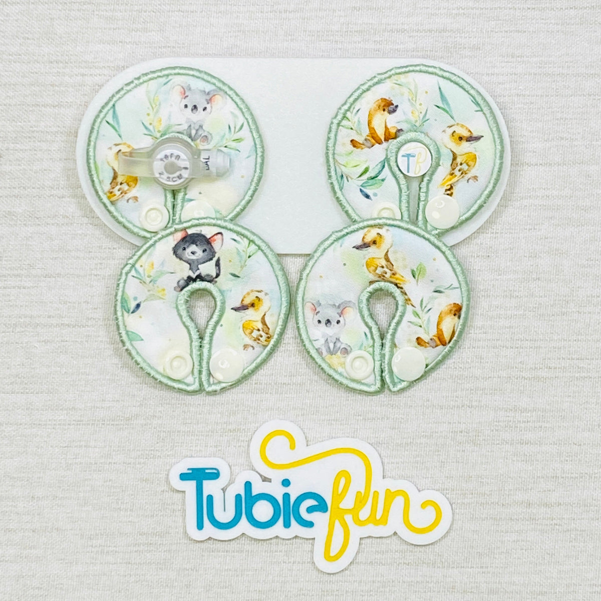 G-Tube Button Pad Cover - Aussie Animals