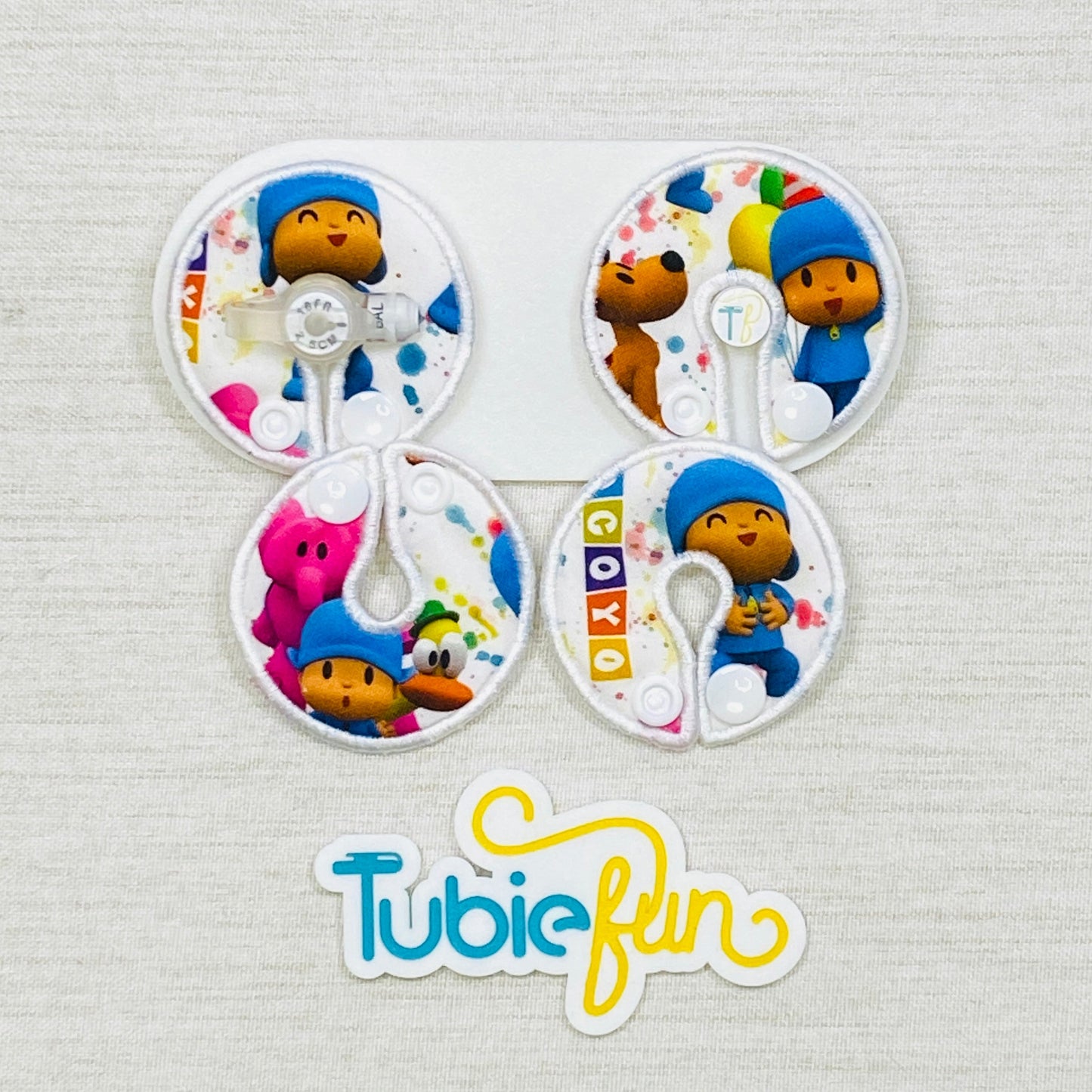 G-Tube Button Pad Cover - Boy Cartoon and Friends