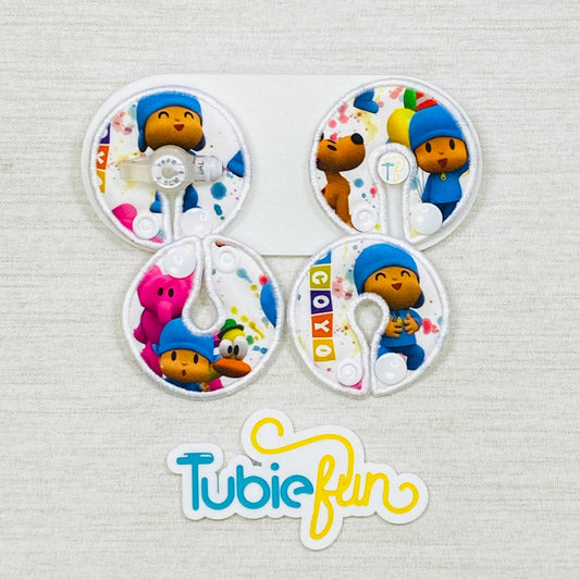 G-Tube Button Pad Cover - Boy Cartoon and Friends