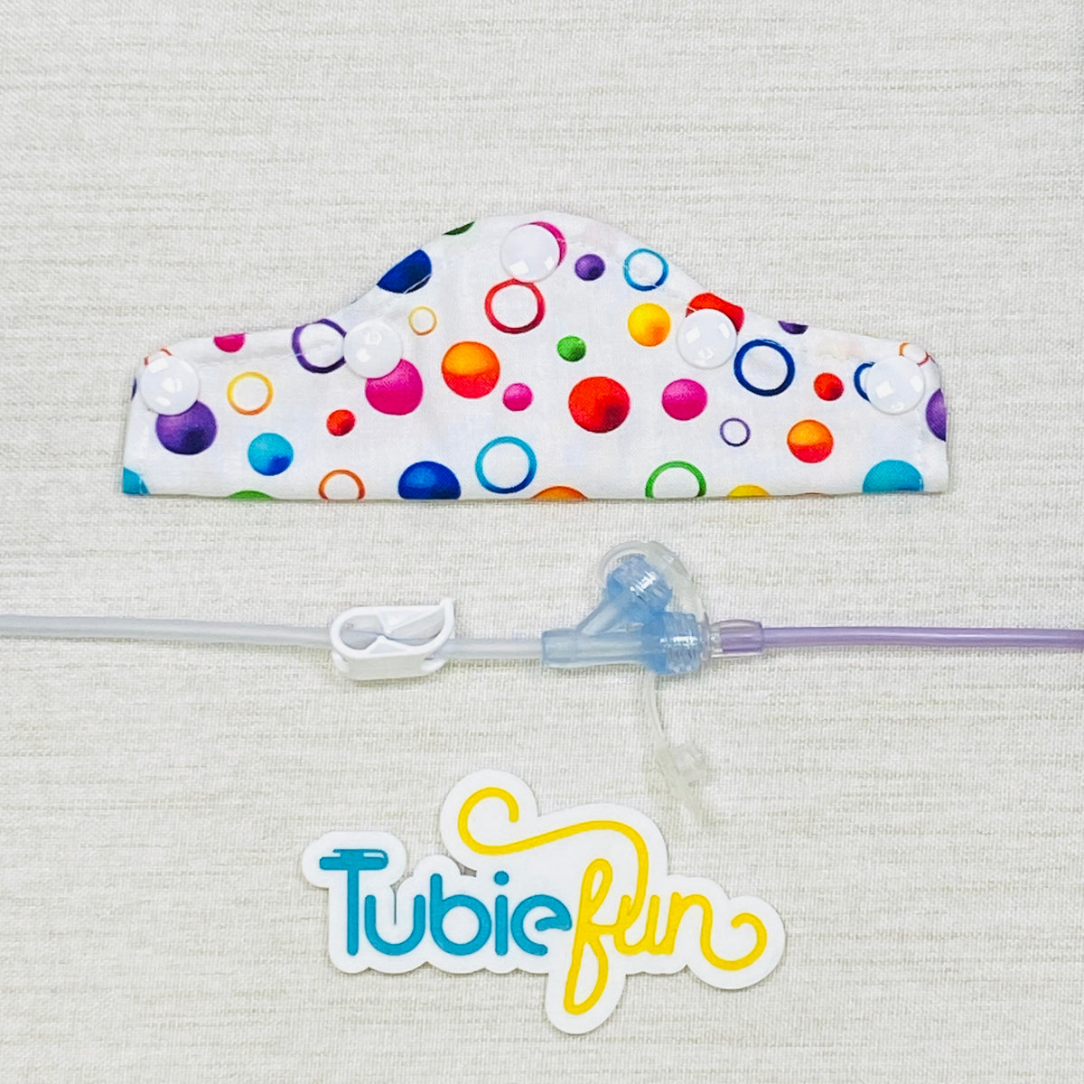 Feeding Tube Connection Cover - Coloured Dots
