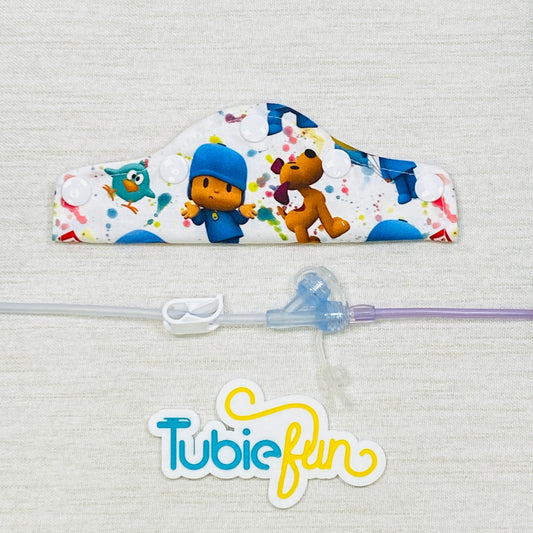 Feeding Tube Connection Cover - Boy Cartoon and Friends