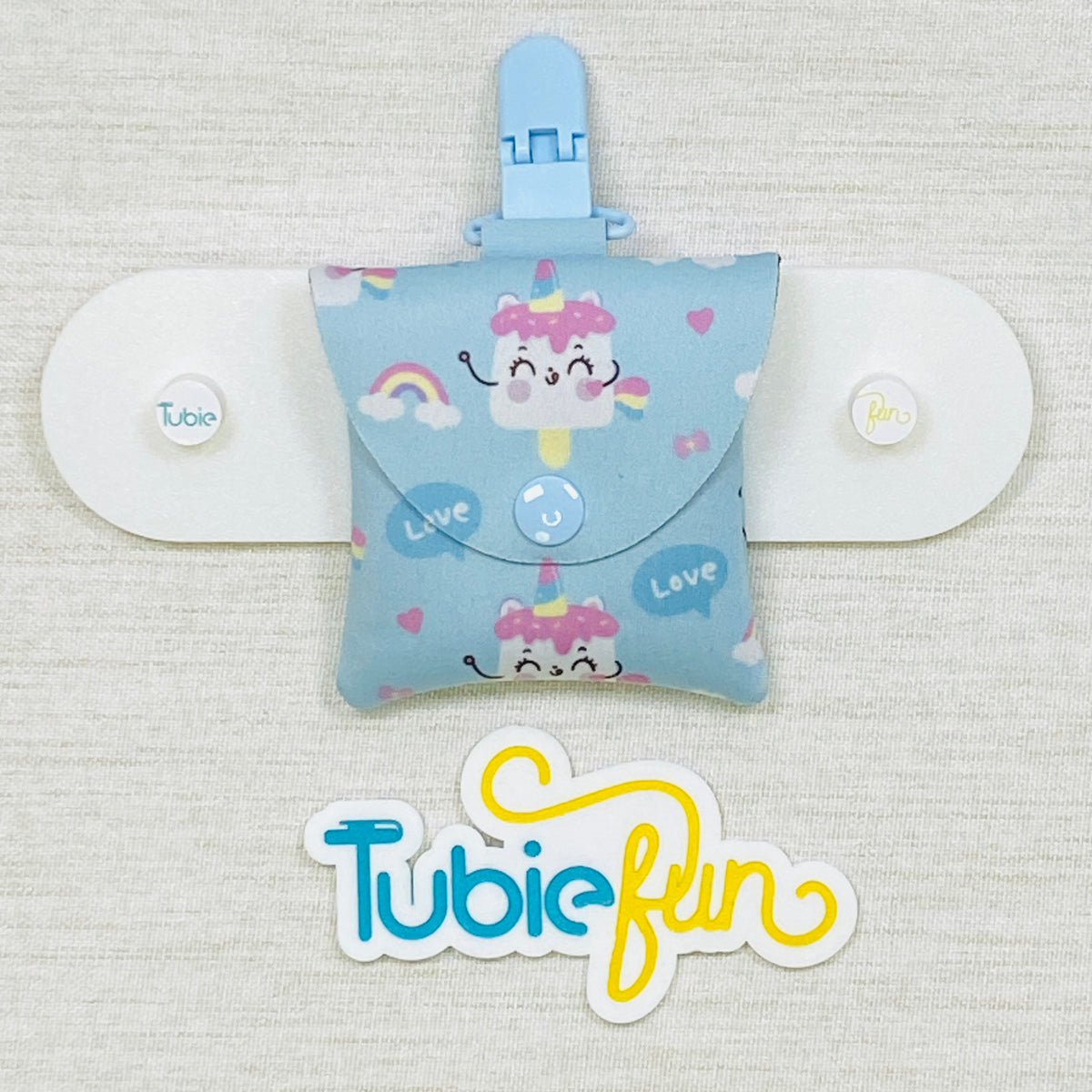 Neoprene Tubing Pouch - Ice cream Unicorn