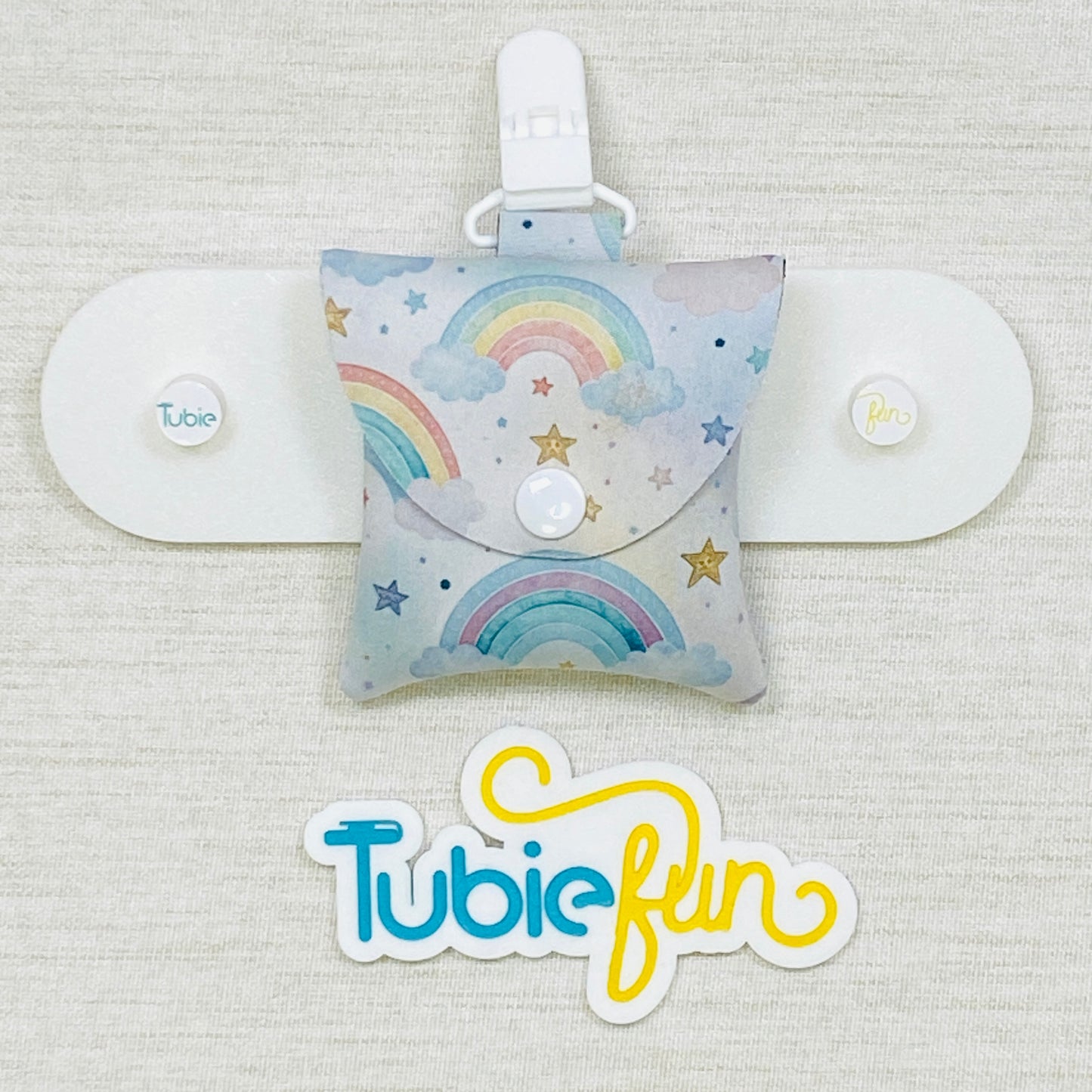 Neoprene Tubing Pouch - Rainbows and Stars