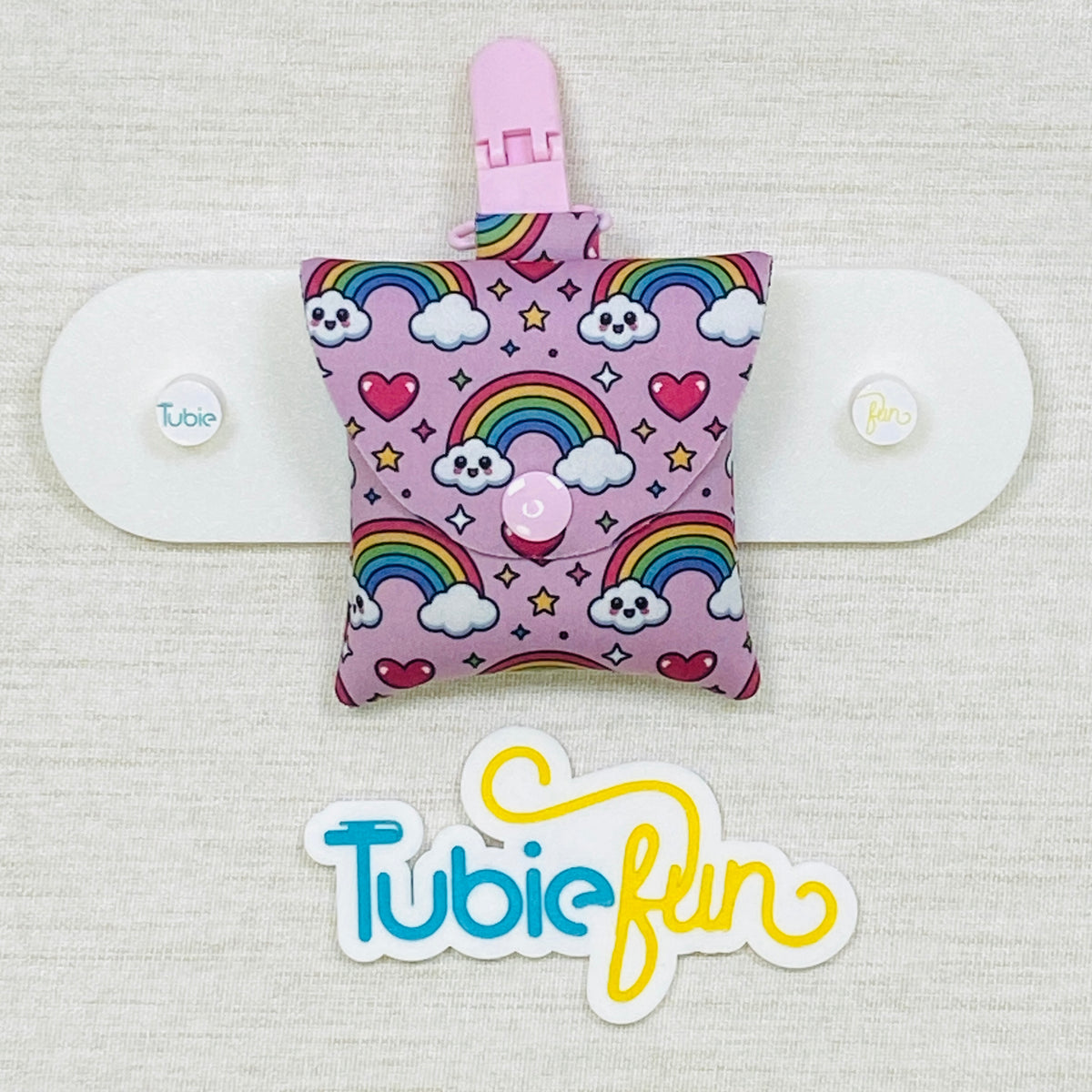 Neoprene Tubing Pouch - Rainbow Faces