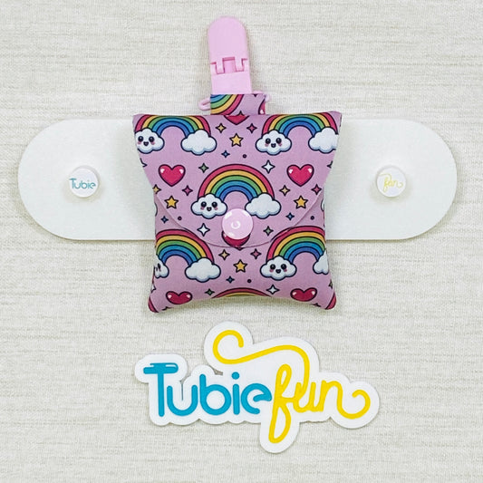 Neoprene Tubing Pouch - Rainbow Faces