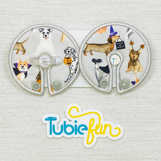 Button Pad Cover Large - Halloween Dogs