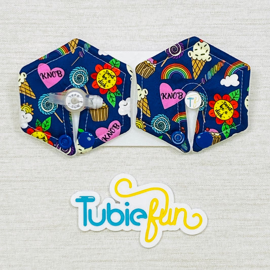 Hexagon G-Tube Button Pad Cover -  Knob