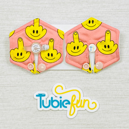 Hexagon G-Tube Button Pad Cover -  Smiling Fingers