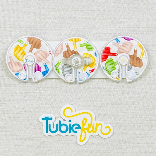 G-Tube Button Pad Cover - Fingers
