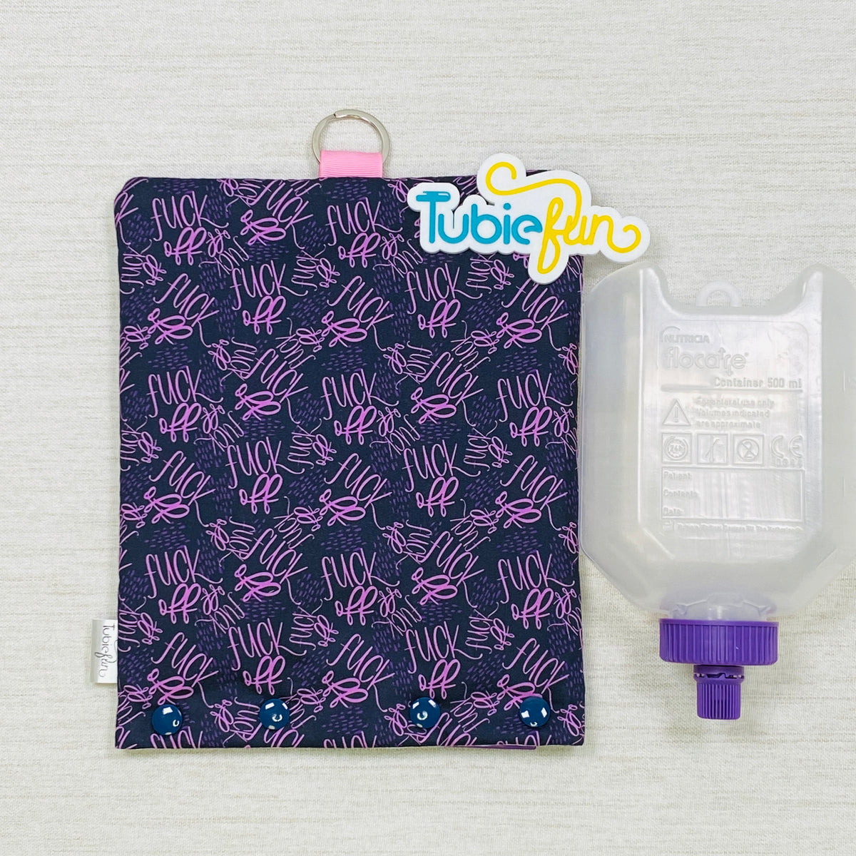 Insulated Milk Bag Suitable for 500ml Flocare Bottle in - F Off Pink