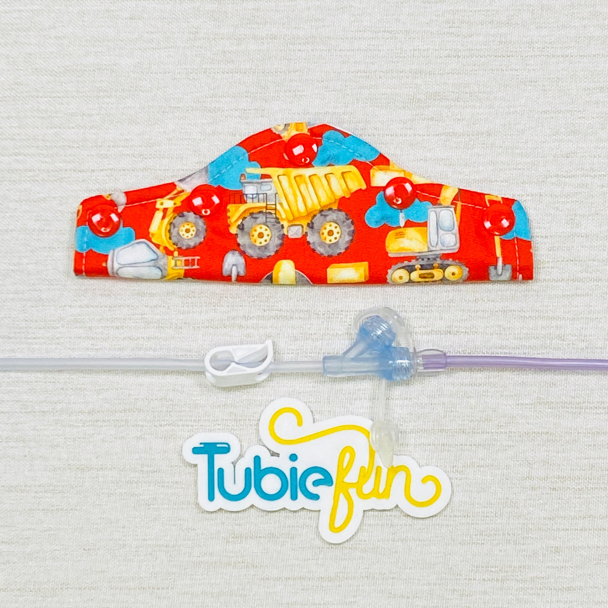 Feeding Tube Connection Cover - Construction on Red
