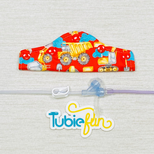Feeding Tube Connection Cover - Construction on Red
