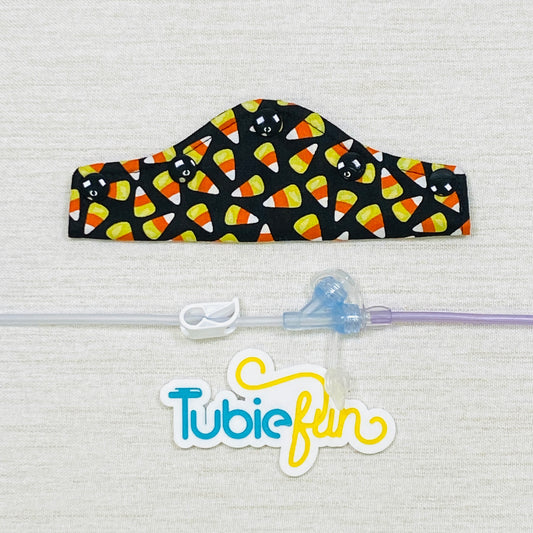Feeding Tube Connection Cover - Candy Corn