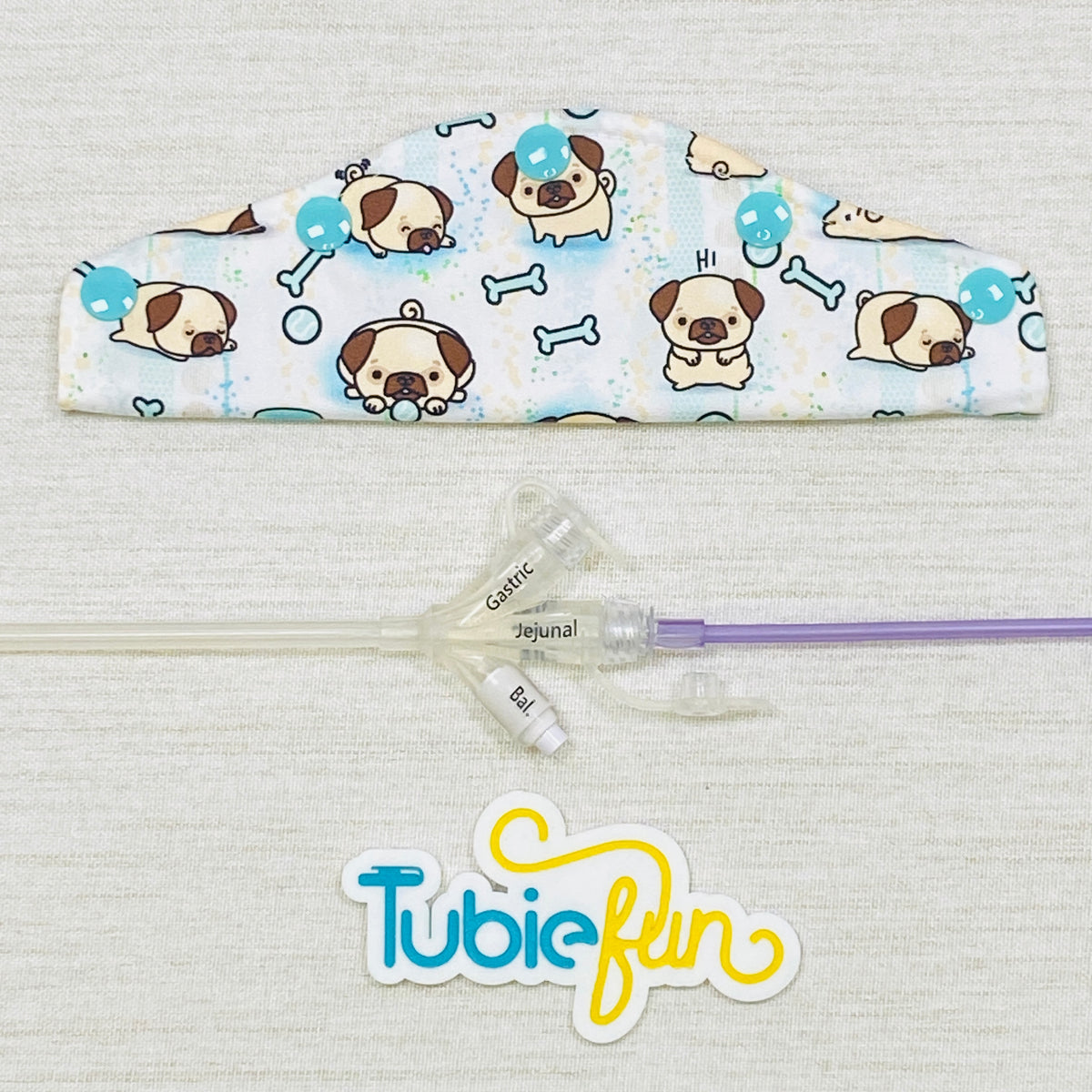 Large Feeding Tube Connection Cover - Pug Life