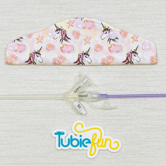 Large Feeding Tube Connection Cover - Unicorn Wishes