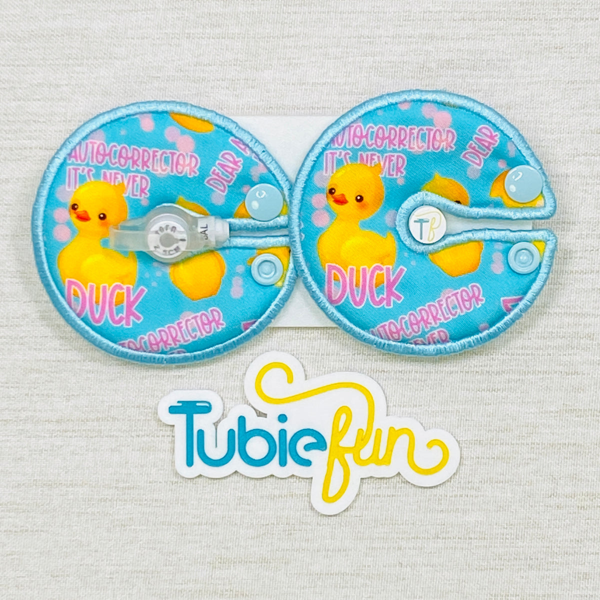 Button Pad Cover Large - Yellow Ducks