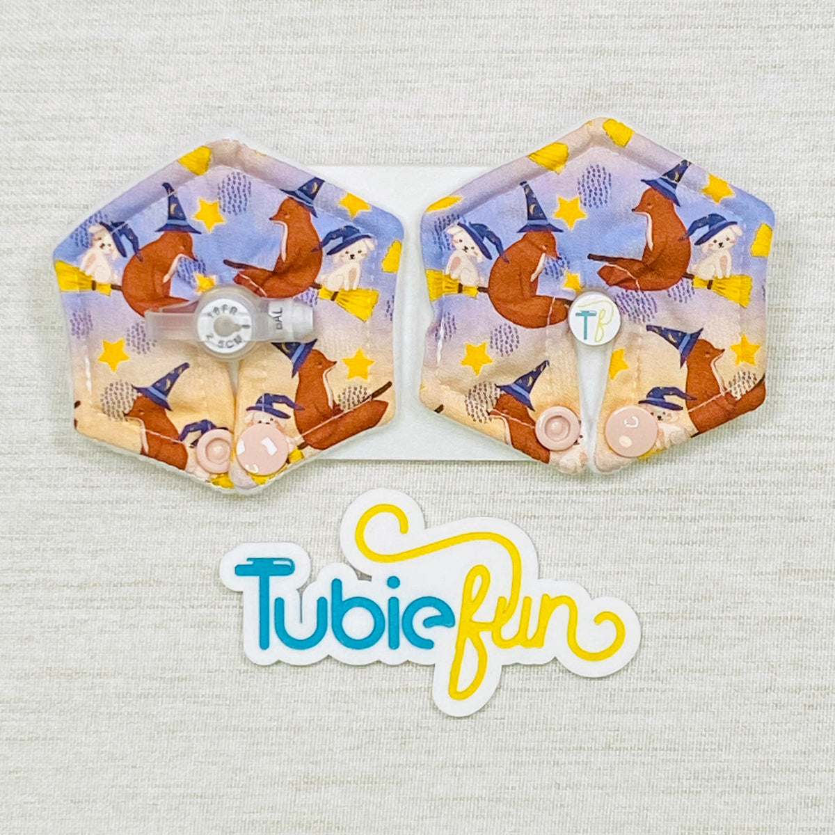 Hexagon G-Tube Button Pad Cover - Moonlight Magic