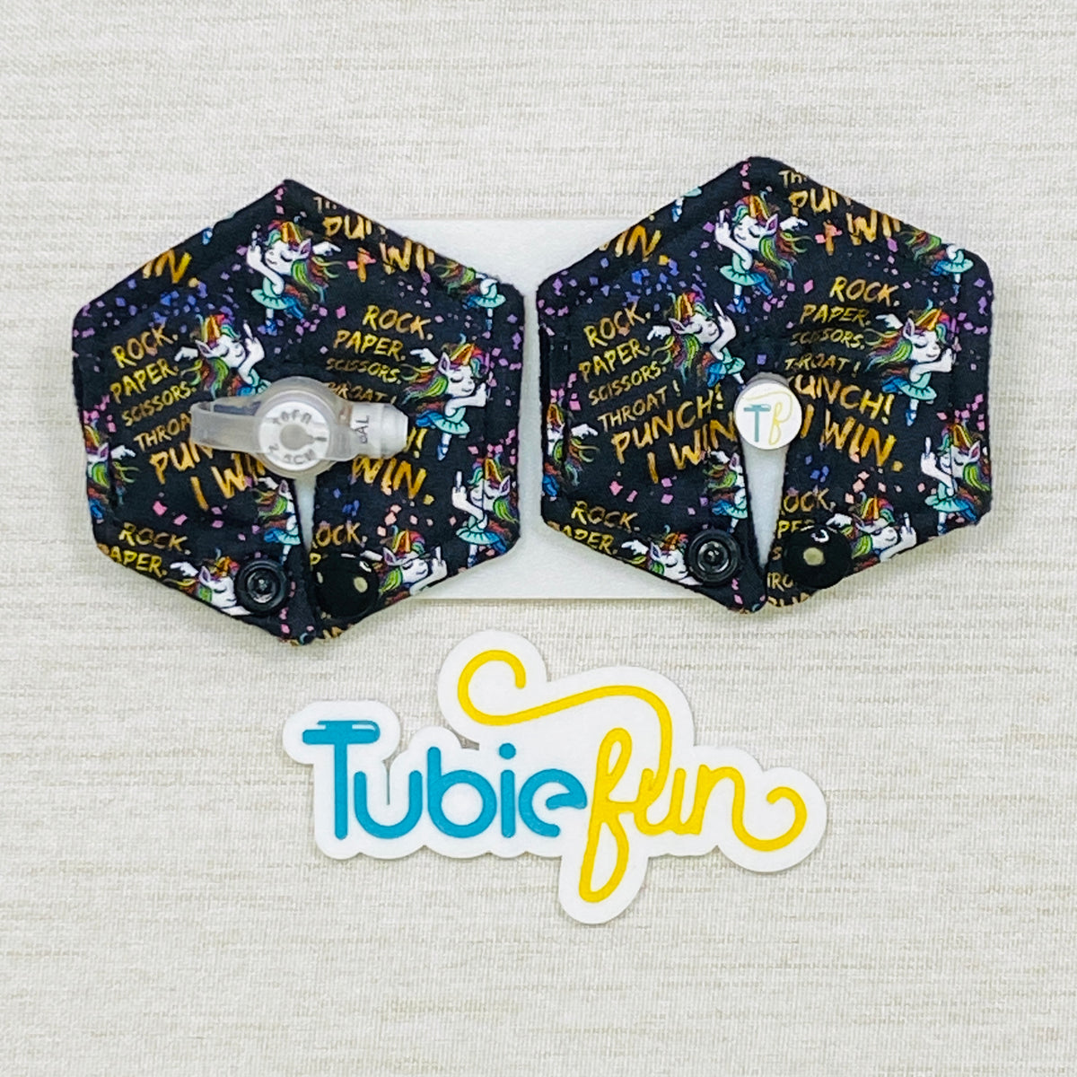 Hexagon G-Tube Button Pad Cover - Throat Punch