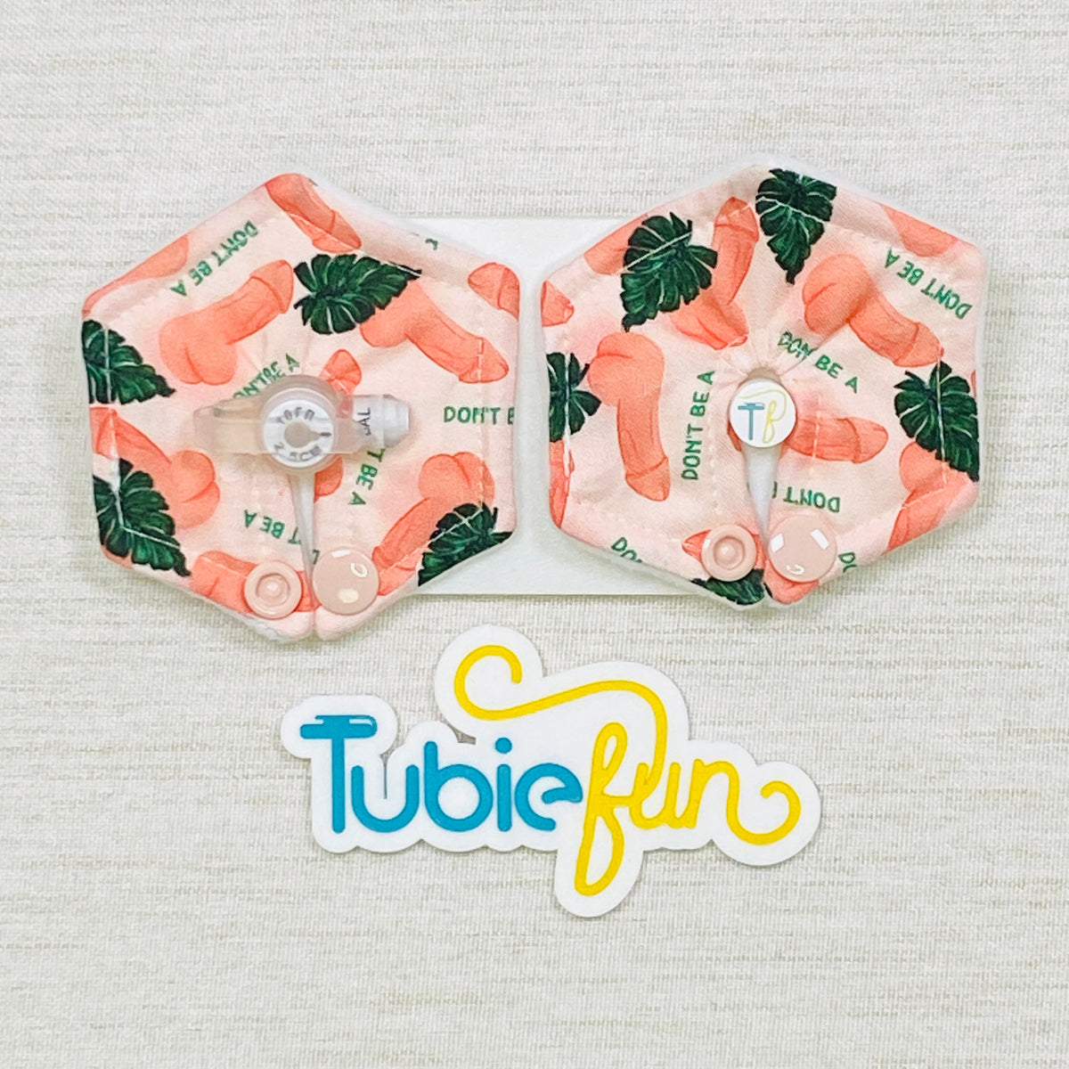 Hexagon G-Tube Button Pad Cover - Don't Be A..