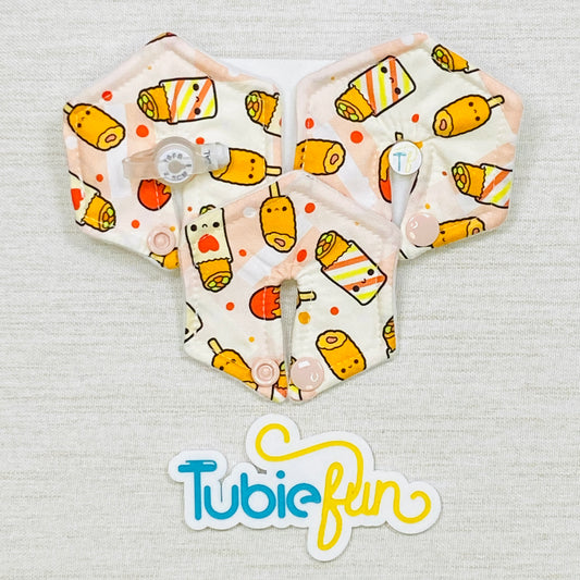 Hexagon G-Tube Button Pad Cover - Fast Food Love