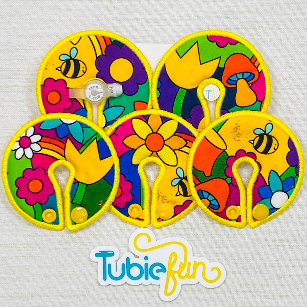 Button Pad Cover Large - Flower Power