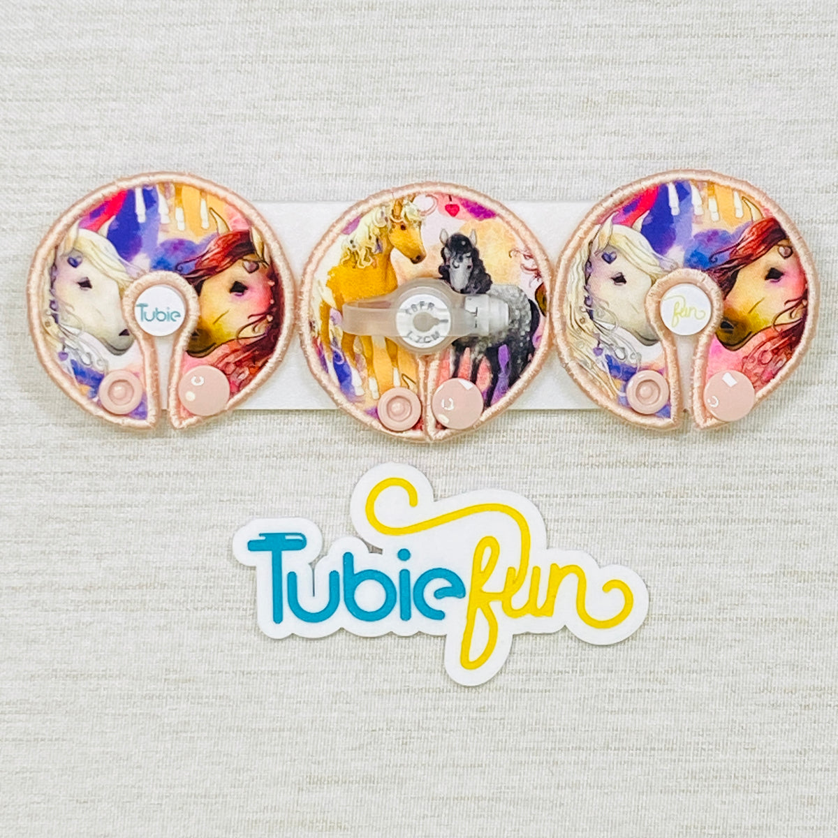 G-Tube Button Pad Cover - Pretty Ponies